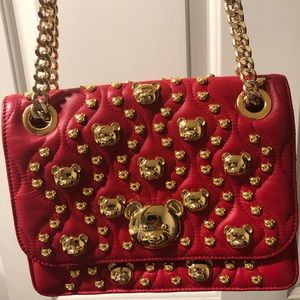 Moschino genuine leather teddy bear handbag
